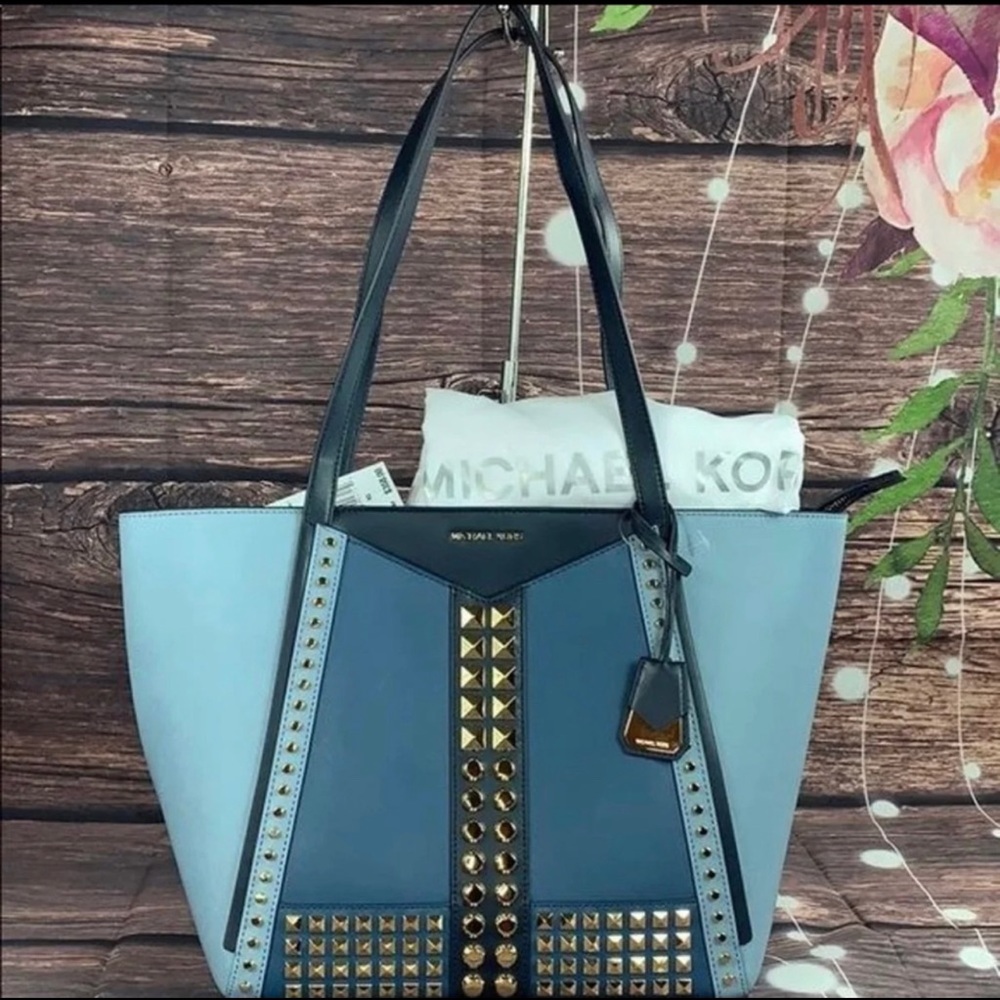 MICHAEL KORS WHITNEY POWDER BLUE MULTI LARGE - Picture 2 of 11